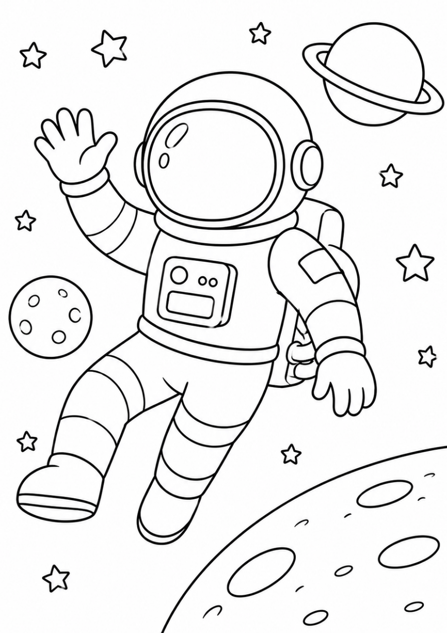 Astronaute Coloriage