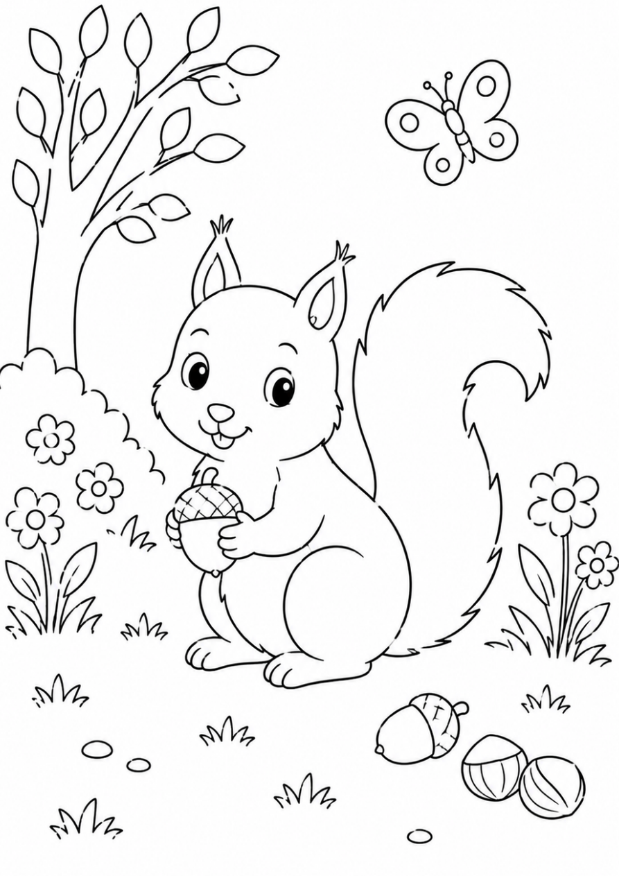 Coloriage Écureuil