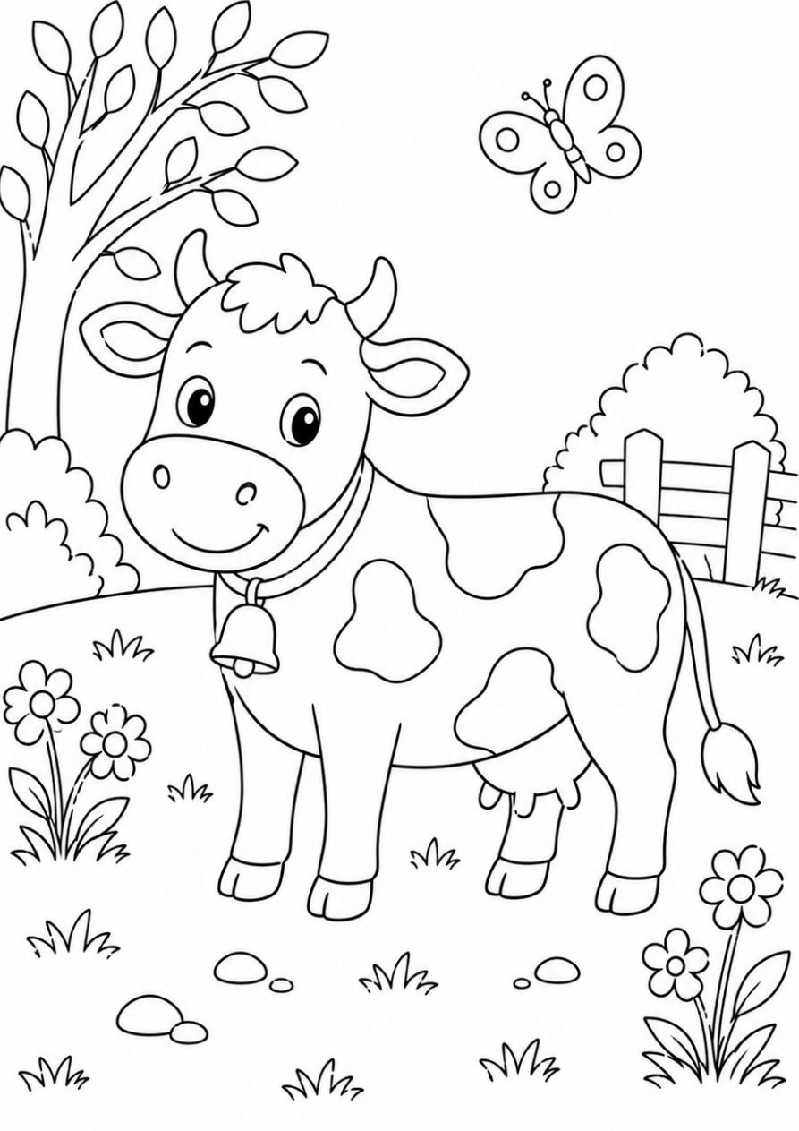 Coloriage de Vache