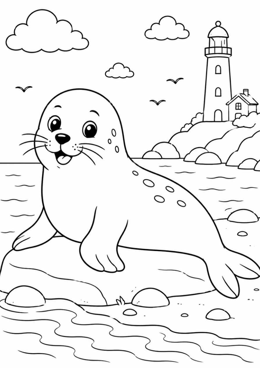 Coloriage Phoque